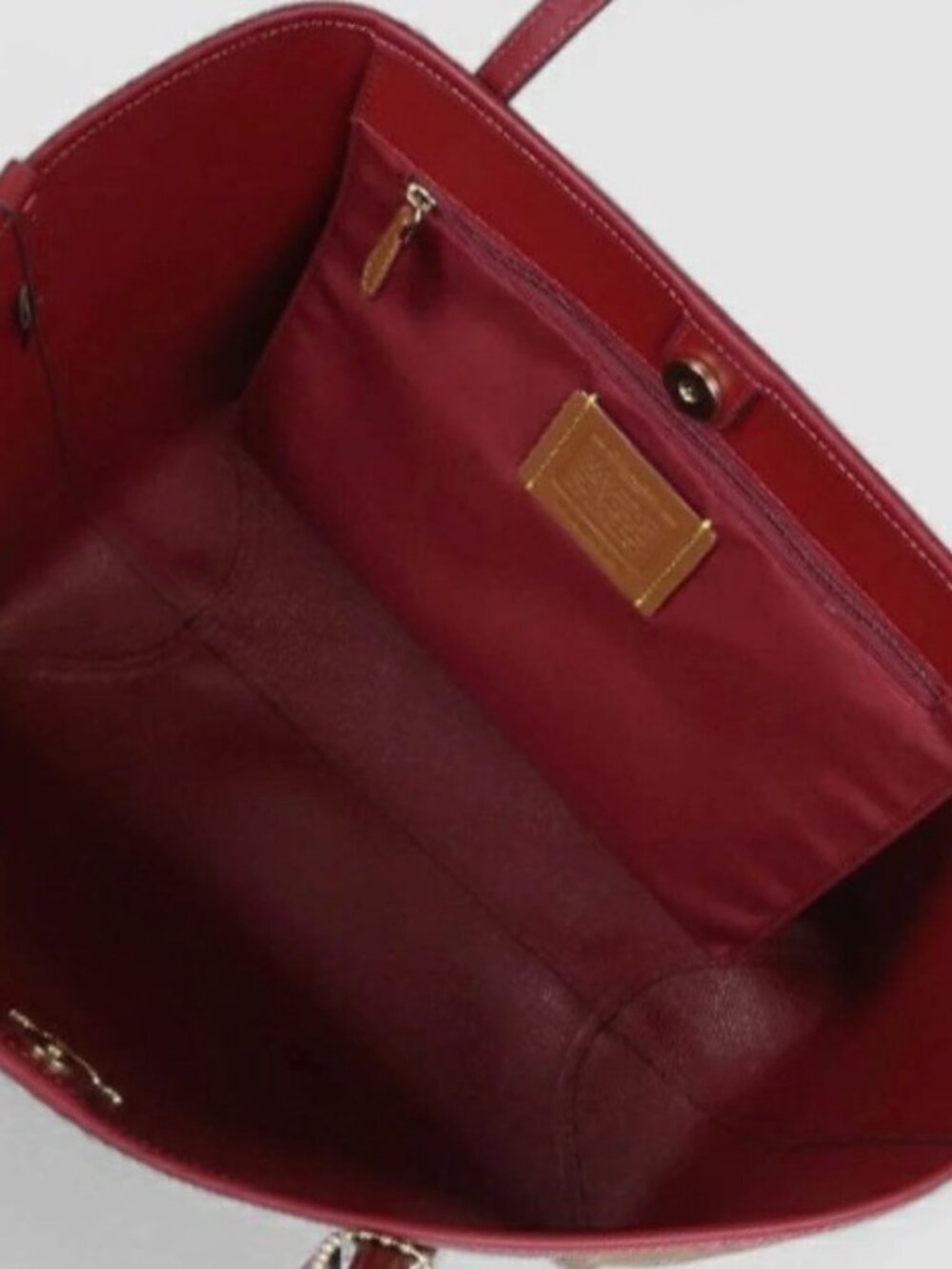 COACH Gallery Tote Bag in Signature Canvas with Cherry Print - Picture 3 of 8